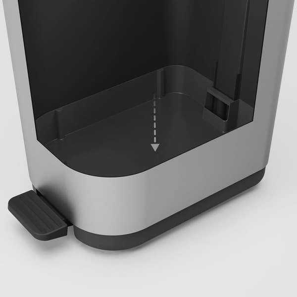 Soptunna Rotho Ribo Blue Blå Plast 35 L