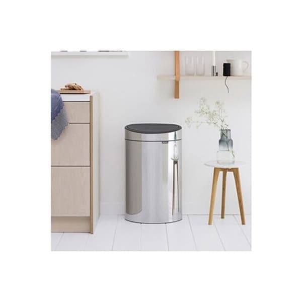 Brabantia TOUCH BIN NY soptunna, 40L, INvändig PLASTHOPPA - BRILJANT STÅL 112881
