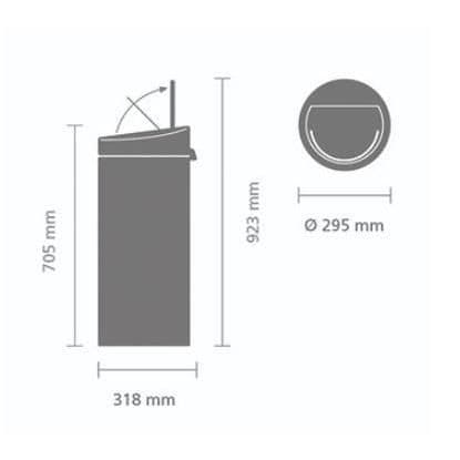 BRABANTIA Touch Bin Ny - 30L - Vit
