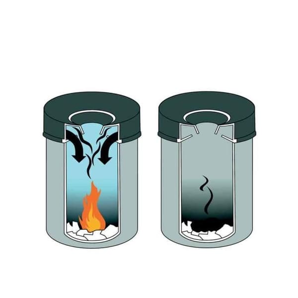 SÄKER papperskorg, med kvävt lock