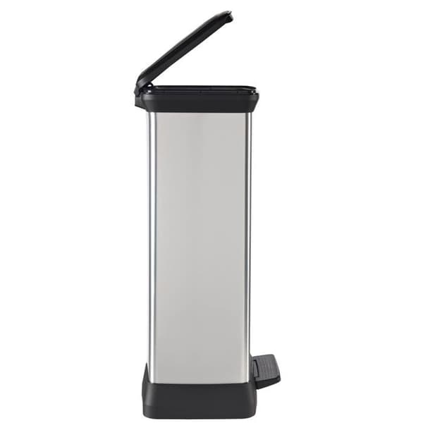 Curver Deco pedalbehållare 50 L Silver 240643