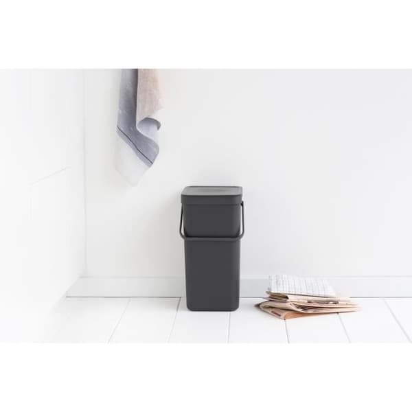 BRABANTIA Papperskorg Sort & Go 16 L grå