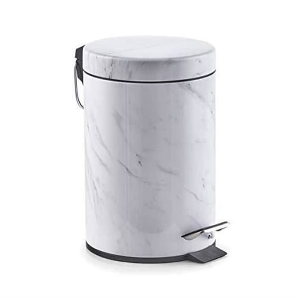 Zeller 18207 Pedaltunna Metall, dekor, 16,8 x 16,8 x 26 cm