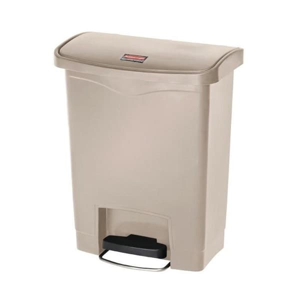 Rubbermaid Slim Jim främre pedalbehållare beige 30L
