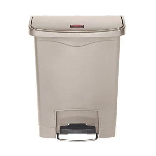 Rubbermaid Slim Jim främre pedalbehållare beige 30L