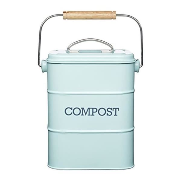 Living Nostalgia Vintage Blue Steel Compost Bin 3 L 5942