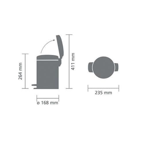 Newicon 3 l vitpennare vit Kod A - Brabantia