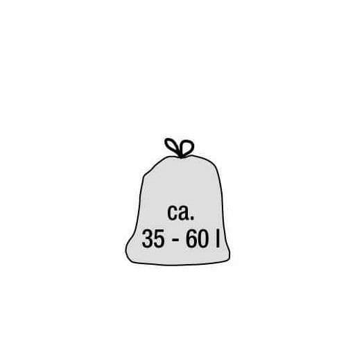 Bin med lock och handtag Diam 36cm H 42 cm 23L Grå Silver