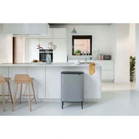BRABANTIA Bo Touch Bin Hi - 2 x 30 L - Mineral Betong Grå
