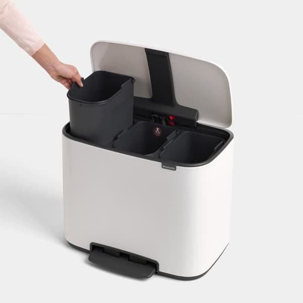BRABANTIA Pedal Bin Bo 3 hinkar Vit