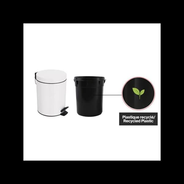 Spirella Pedal Bin Metall SYDNEY 3L Vit