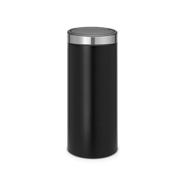 Touch Bin 30 L Svart, Rostfritt stållock Brabantia