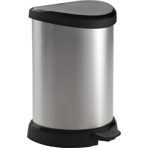 CURVER Pedalbehållare 20 L - Metalllook - 30,3x26,8x44,8 cm