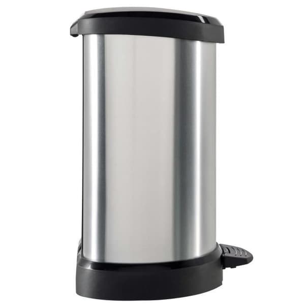 Curver Deco pedalbehållare och innerbehållare 20 L Silver 240568