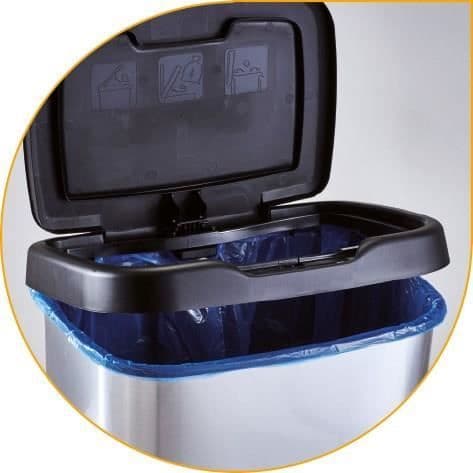 MHOME JIVE Pedal Bin - 40 L - Koleffekt - Mörkgrå