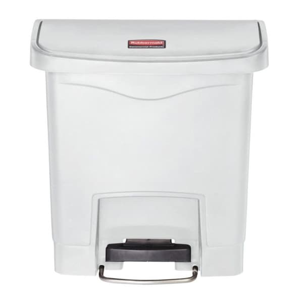 Rubbermaid 15 liter framfot Step-On Resin papperskorg vit - 1883554