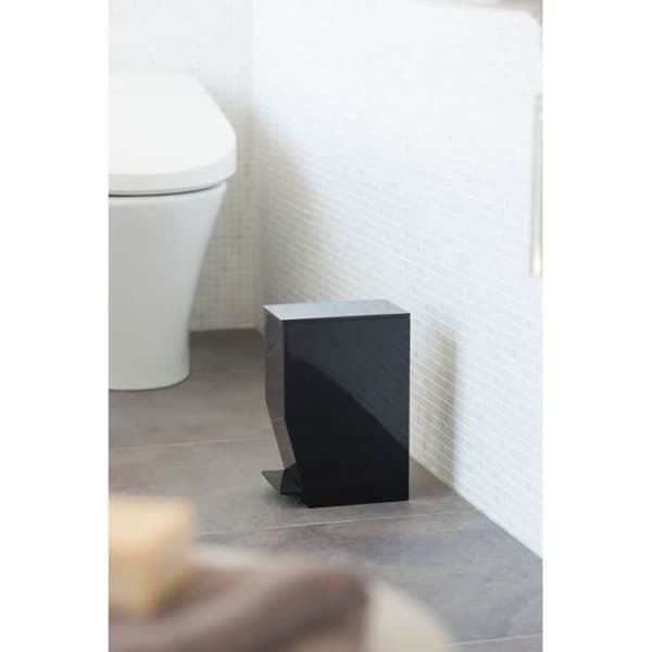 Slim Design Svart Pedal Badrum Bin 0,000000