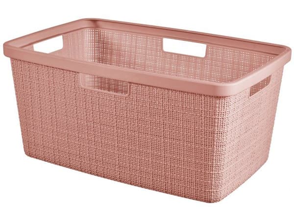Papperskorg - korg - påsehållare Curver - 255199 - PAPPERSKORG 46L / ROSA PUDER