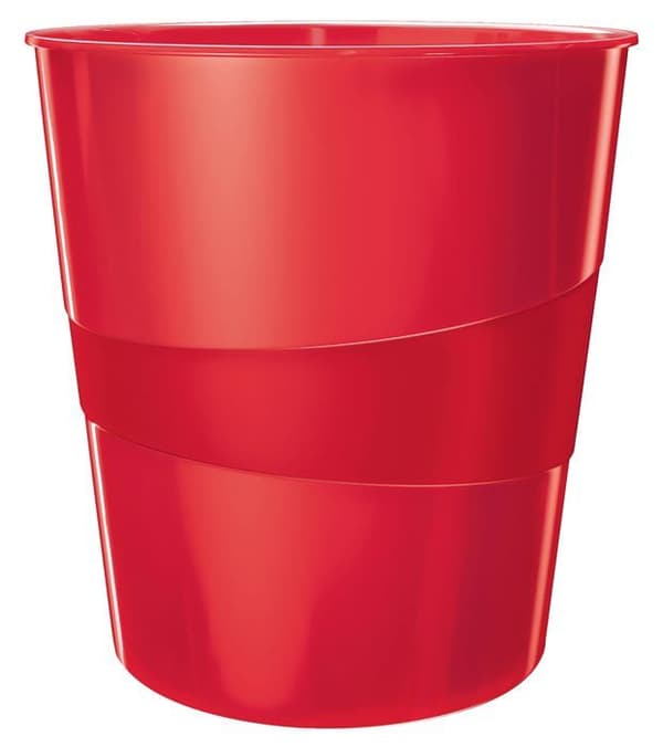 Soptunna - korg - påsehållare Leitz - 52781026-6 - WOW 52781026 6-pack plastsoptunnor Röd 15 l