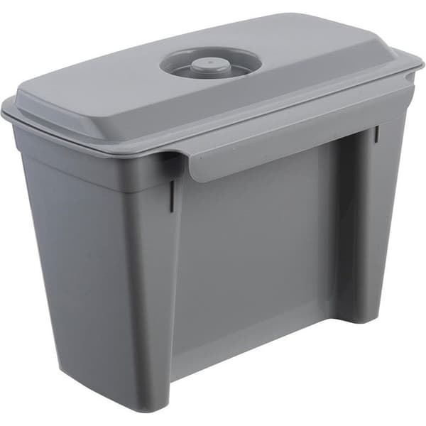 Poubelle Keeeper, hängande korg, med lock, 4L, grå, Milan