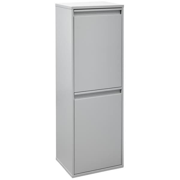 Arregui Basic CR202-B Stålåtervinningskärl, selektiv sorteringsbehållare, 2 hinkar, 2 x 17L (34L), grå