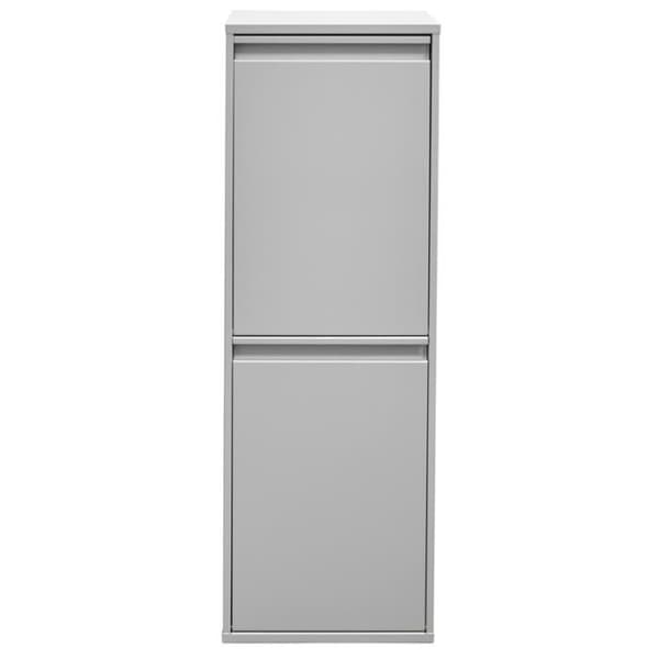 Arregui Basic CR202-B Stålåtervinningskärl, selektiv sorteringsbehållare, 2 hinkar, 2 x 17L (34L), grå