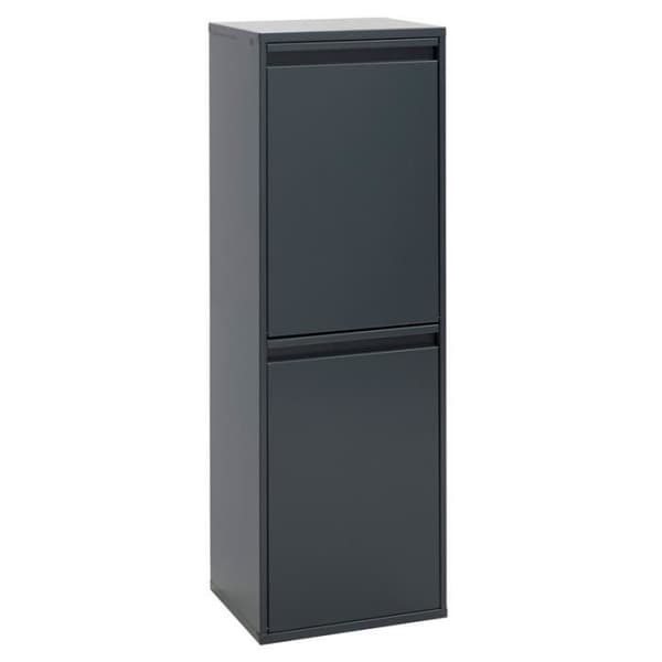 Arregui Basic CR204-B Stålåtervinningskärl, selektiv sorteringsbehållare, 2 hinkar, 2 x 17L (34L), antracit