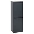 Miniatyrbild 4 av 4: Arregui Basic CR204-B Stålåtervinningskärl, selektiv sorteringsbehållare, 2 hinkar, 2 x 17L (34L), antracit