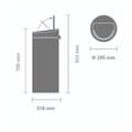 Miniatyrbild 6 av 6: BRABANTIA Pedalbehållare NewIcon 30L Matt stål