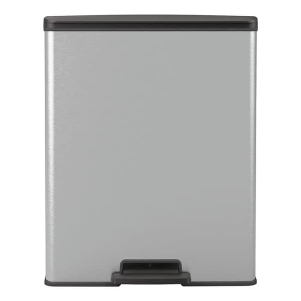 Deco Rektangulär Pedal Bin 65 L Silver - Curver