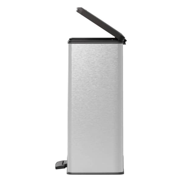 Deco Rektangulär Pedal Bin 65 L Silver - Curver