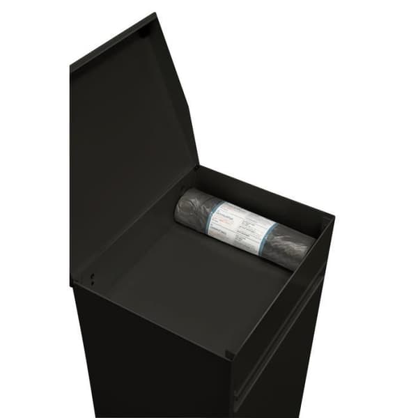 Arregui Top CR226-B Stålåtervinningskärl, selektiv sorteringsbehållare, 2 hinkar, multifunktionsfack, 2x17L (34L) svart