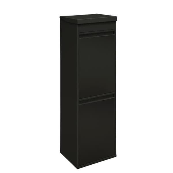 Arregui Top CR226-B Stålåtervinningskärl, selektiv sorteringsbehållare, 2 hinkar, multifunktionsfack, 2x17L (34L) svart