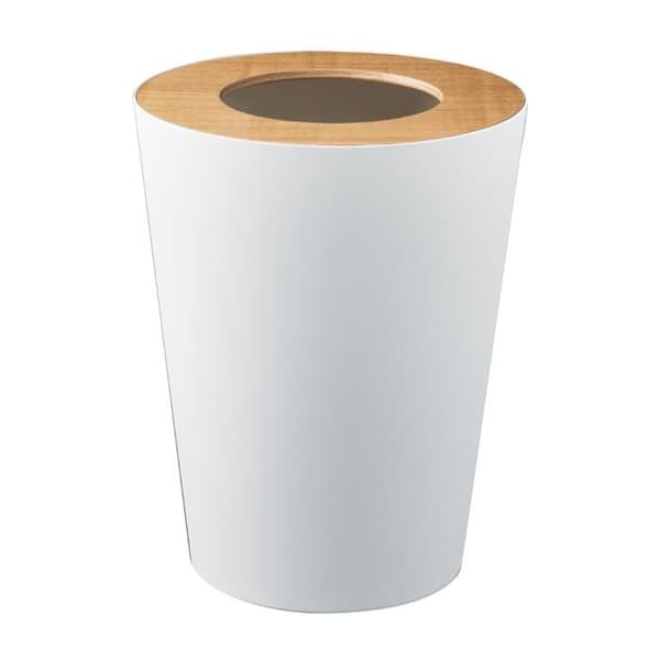 CALICOSY - Rund papperskorg L23 cm - RIN - Vit-Vit