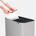 Miniatyrbild 2 av 2: Bo Touch bin Tri 3 x 11 Liter Matt Rostfritt Stål, Brabantia Grå