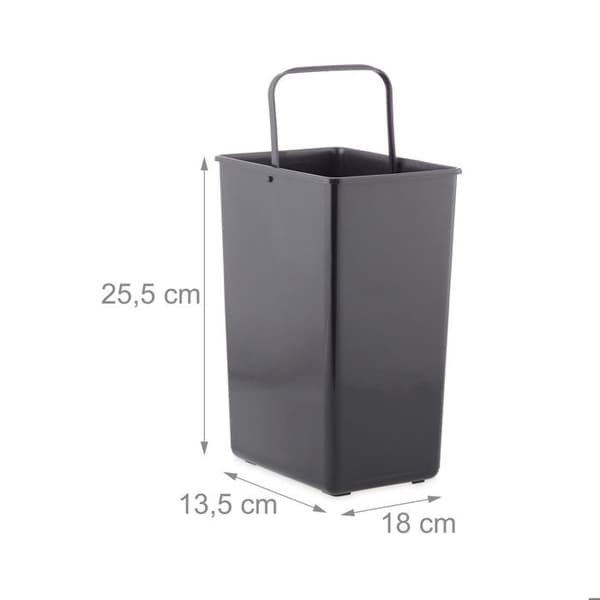 Relaxdays Sensor Papperskorg i Rostfritt Stål, Automatisk Lock, Hink, hygienisk, 7L, batteridriven, olika storlekar, silver.