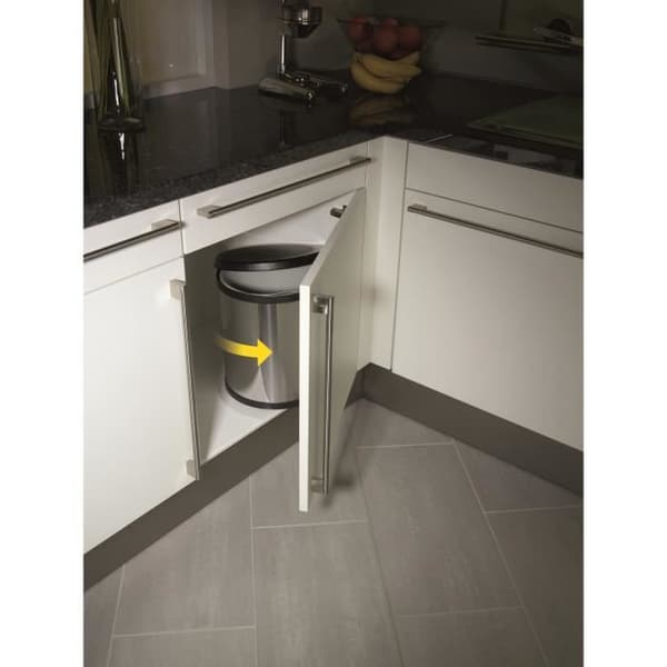 Hailo Compact-Box papperskorg storlek M 15 L rostfritt stål 3555-101 415439