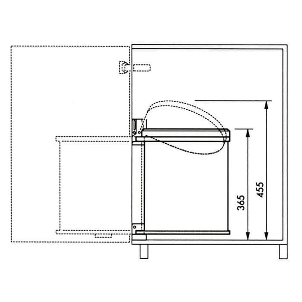 Hailo Compact-Box papperskorg storlek M 15 L rostfritt stål 3555-101 415439
