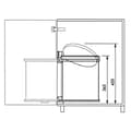 Miniatyrbild 5 av 6: Hailo Compact-Box papperskorg storlek M 15 L rostfritt stål 3555-101 415439