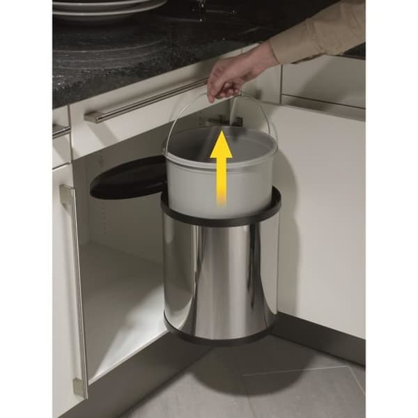 Hailo Compact-Box papperskorg storlek M 15 L rostfritt stål 3555-101 415439