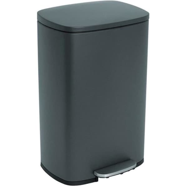 Pedalkorg för köksavfall - ADMIRAL - KITCHEN MOVE - 50L - Design - Mattgrå i rostfritt stål