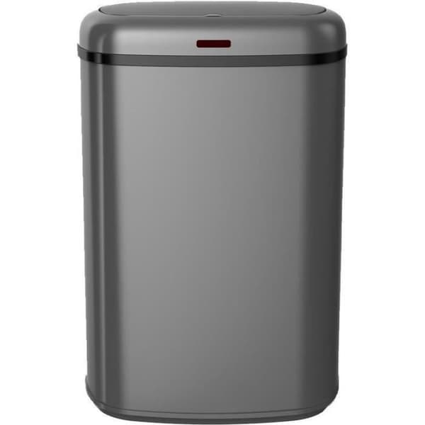 Automaattinen keittiön roskakori - LOGAN - KITCHEN MOVE - 58 L - mattaharmaa ruostumaton teräs kiinnitysnauhalla