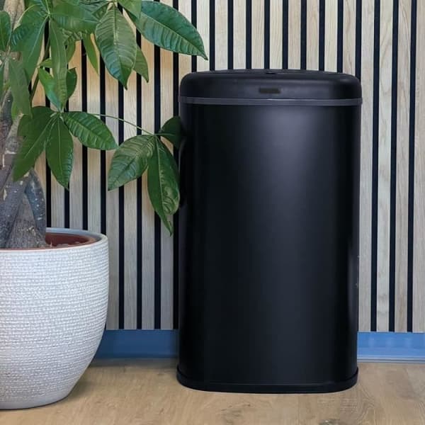 Automaattinen keittiön roskakori - LOGAN - KITCHEN MOVE - 58 L - Mattamusta ruostumaton teräs reunuksella