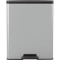 Miniatyrbild 2 av 5: Rektangulär papperskorg - DECO BIN - CURVER - 65L - Modern design - 49 x 29 x 61 cm - Metallic grå