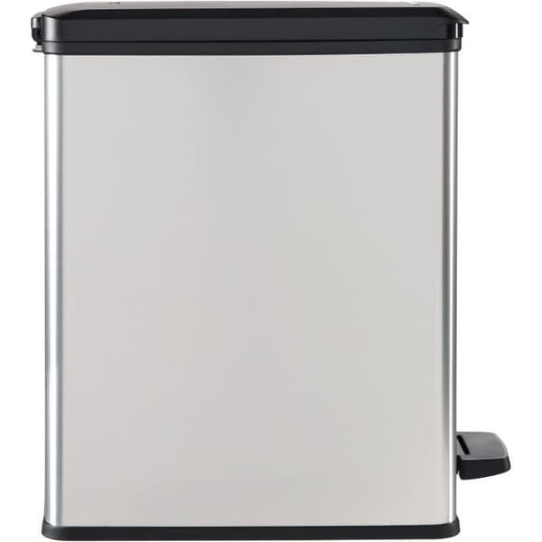 Smal papperskorg - SLIM BIN - CURVER - 25L - Kompakt design - 41 x 27 x 55 cm - Metallic grå