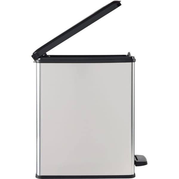 Smal papperskorg - SLIM BIN - CURVER - 25L - Kompakt design - 41 x 27 x 55 cm - Metallic grå