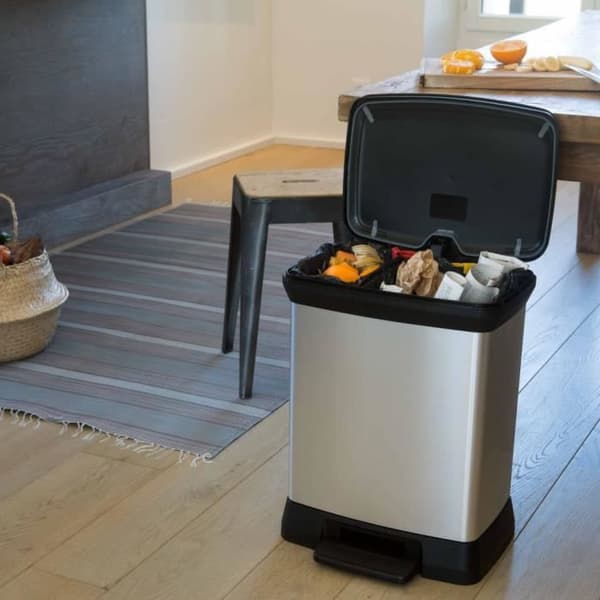CURVER Pedalbehållare Duo Déco 10 + 18 L - 39x29x50,5 cm
