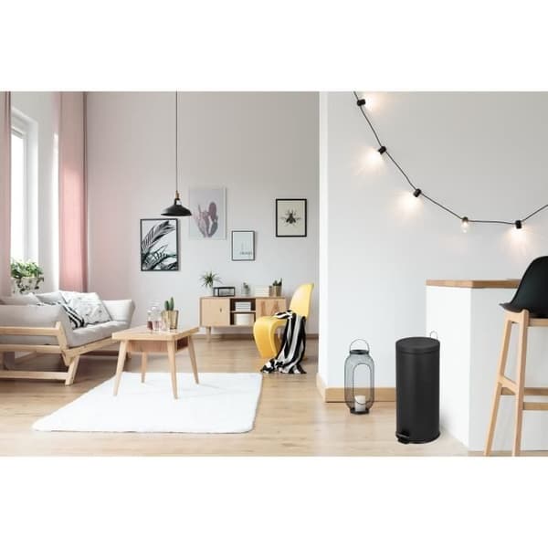 KITCHEN MOVE Poljinkeittiön roskakori URBAN 30L - Teräs Musta