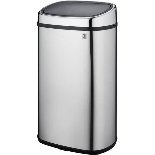 KITCHEN MOVE Halvautomatisk köksavfallsbehållare One-touch Square 60 L - Grå