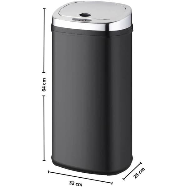 KITCHEN MOVE LARGO Automatisk köksavfallsbehållare med spännband - 42 L - 32x25x64 cm - Svart